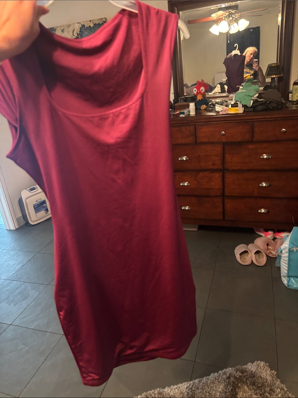 Amazon Women's Mini Dress in Deep Magenta